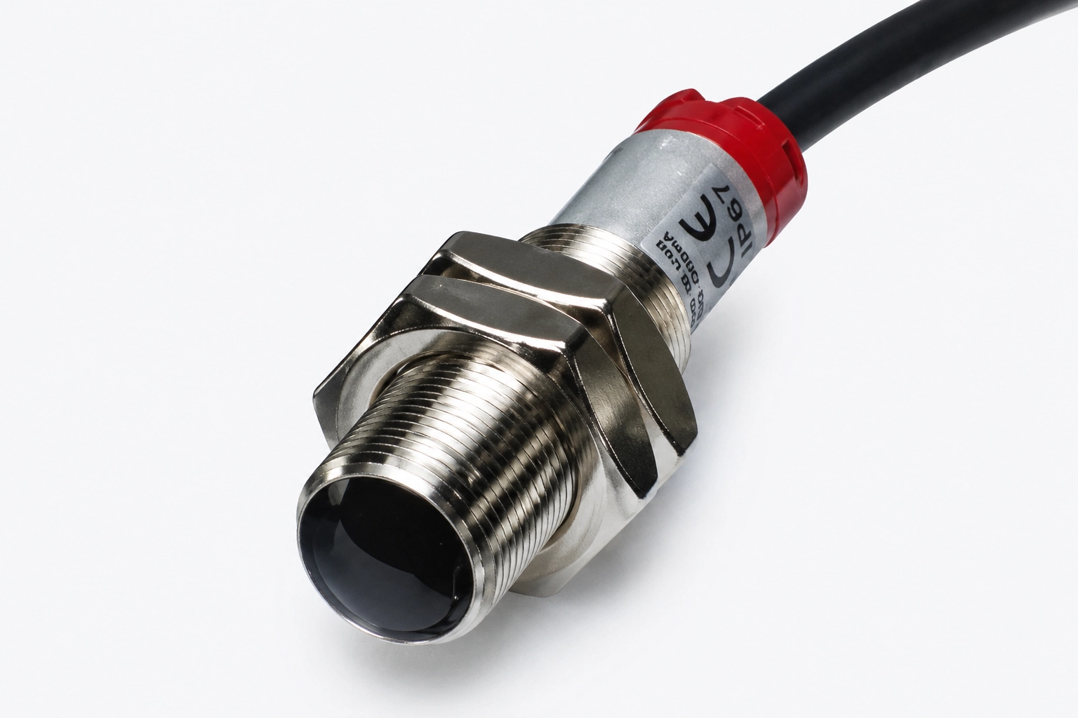 Infrared photoelectric sensor installed at driveway to replace old pneumatic air hose switch